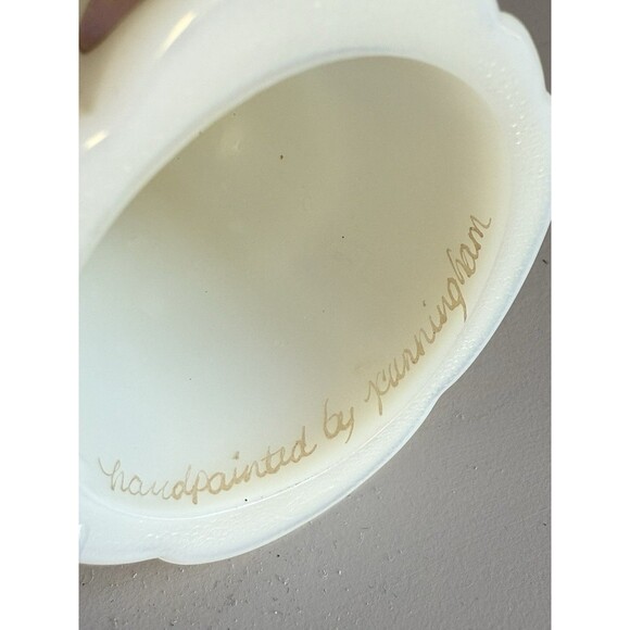 Fenton Frosted Glass Angel Hand Painted Artists Signed 6” Christmas - Picture 6 of 6